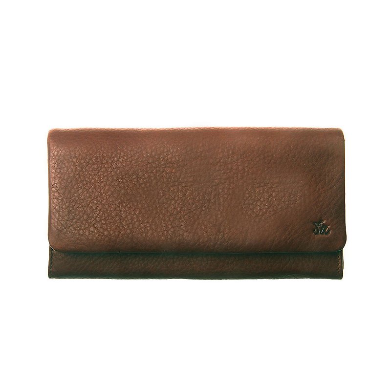 SamuelAshley US soft cowhide imprinted logo clip off long - camel, black, brown - Wallets - Genuine Leather 