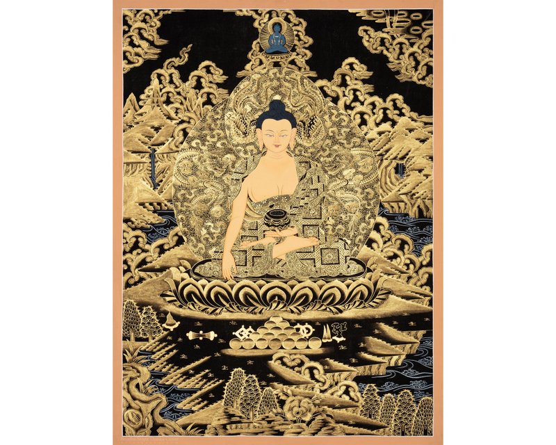 Shakyamuni Thangka Painting - Wall Décor - Other Materials Multicolor