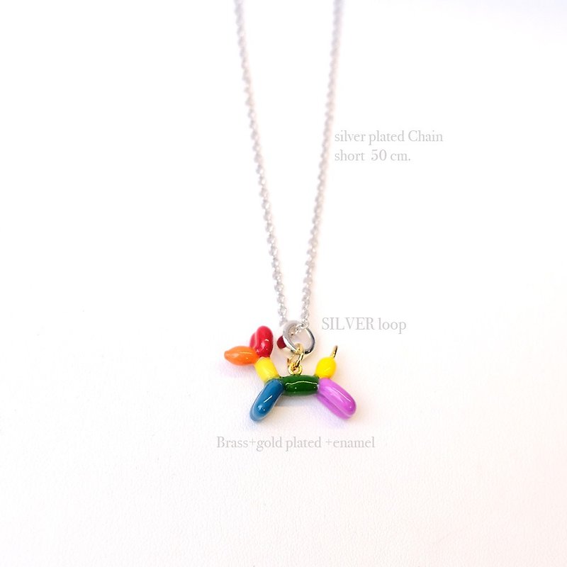 LGBT Balloon Necklace_small ,Rainbow - Other - Other Metals Multicolor