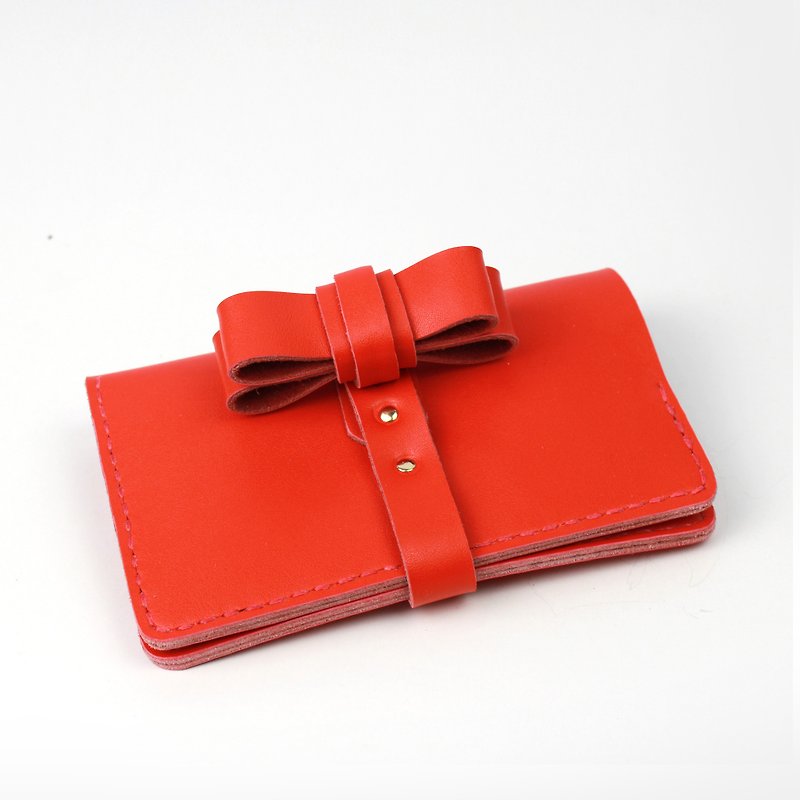 Zemoneni Leather Passport holder all purpose for card and money notes - อื่นๆ - หนังแท้ สีแดง