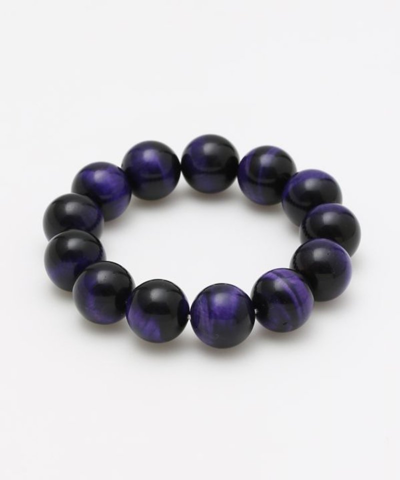 3A Grade 16mm Purple Tiger Eye Bracelet - 手鍊/手環 - 其他材質 