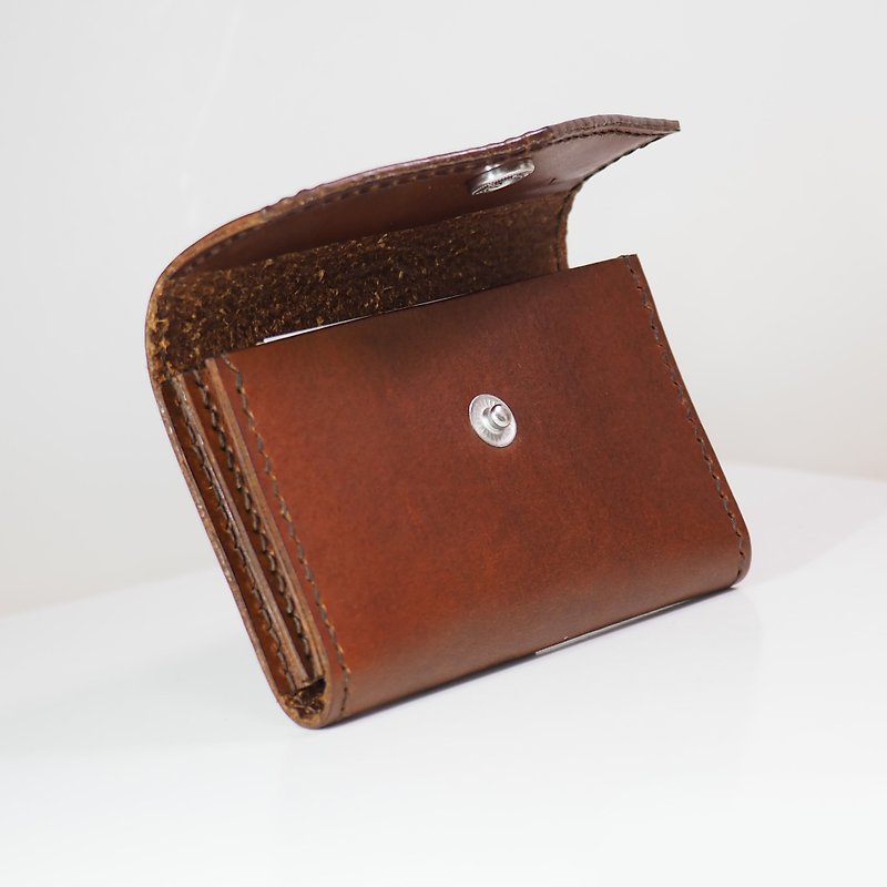 Business Card Holder - Brandy Brown - Card Holders & Cases - Genuine Leather Brown