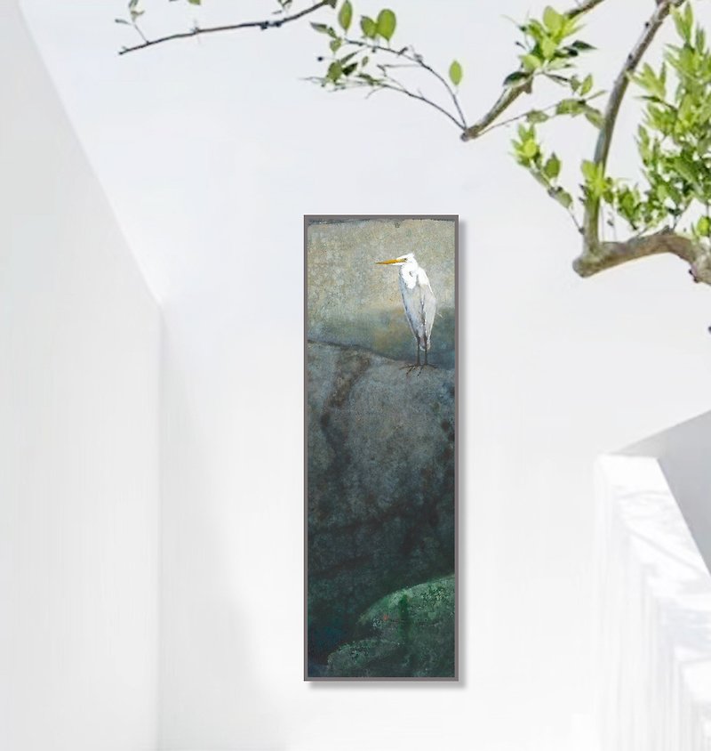 【禪境】玄關書房空間直幅畫作 限量授權藝術家 Sun Lin - 掛牆畫/海報 - 其他材質 綠色