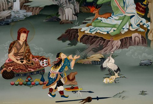 手描き 1点物 ◆「チベットの祈りを手のひらに。携帯できる仏教美術、ツァカリ。」 手描き 1点物 ◇「チベットの祈りを手のひらに。携帯できる仏教
