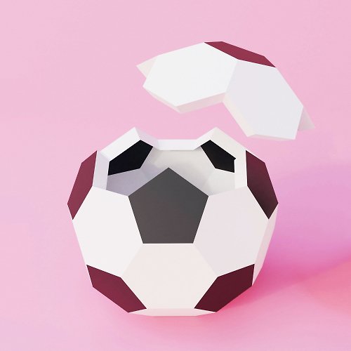 HOBBYMO DIY Paper Soccer Ball Box 3D Papercraft PDF