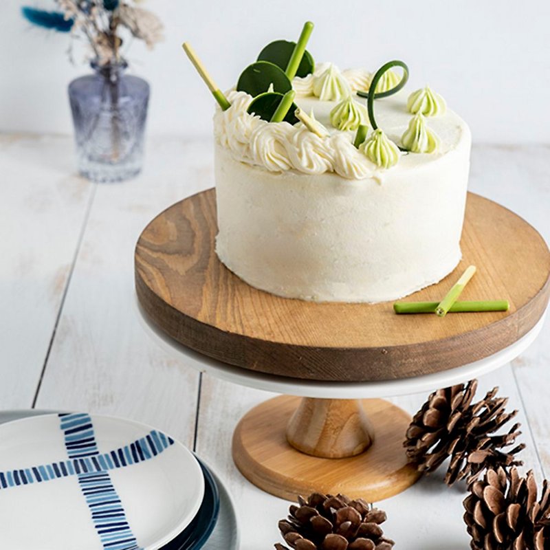 6-inch yuxiang white matcha cake. Freshly made by hand. Ship with confidence. Accompany you/your epidemic prevention time - Cake & Desserts - Other Materials 