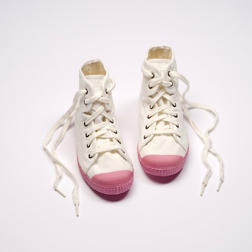 CIENTA 西班牙帆布鞋 西班牙帆布鞋 CIENTA L61997 05 白色 粉底 經典布料 童鞋 高筒