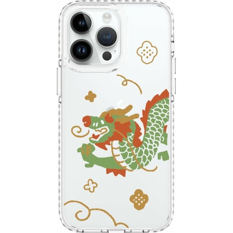 【現貨】印花樂聯名-氣墊防摔手機殼/祥龍迎春/福氣紅 - 手機殼/手機套 - 其他材質 透明
