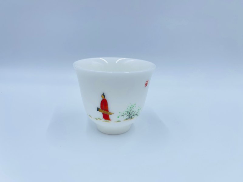 手繪主人杯 - 茶壺/茶杯/茶具 - 瓷 白色