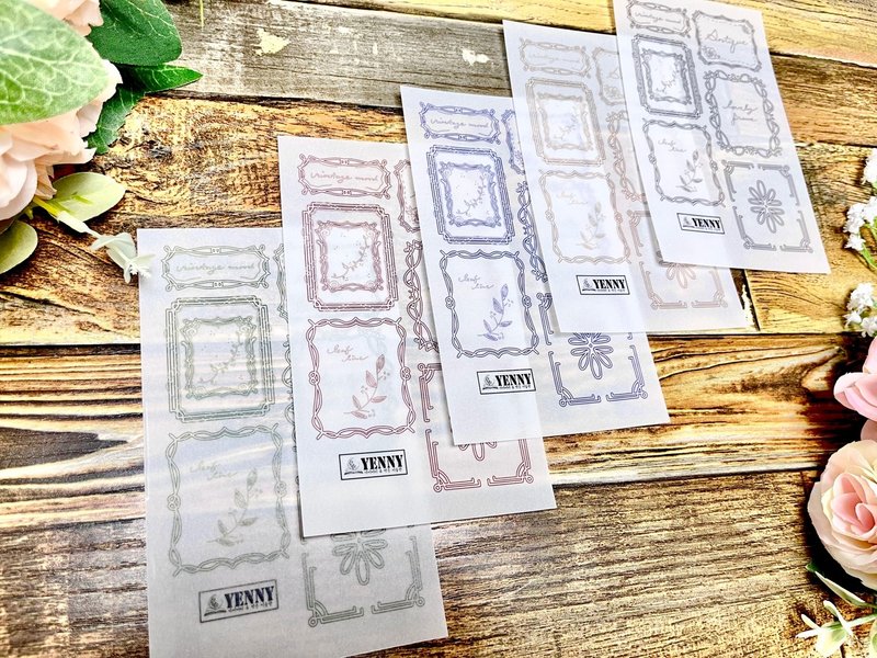 (tracing paper 2pcs pack) flower in the room 2types - 貼紙 - 紙 多色