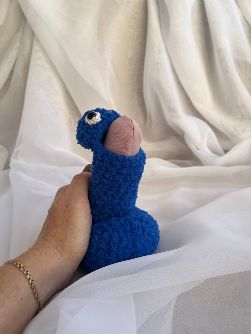 Peter heater. Willy warmer Cookie Monster, Sid, Tiny, Harry. Sesame Street gift. - Men's Shirts - Cotton & Hemp Blue