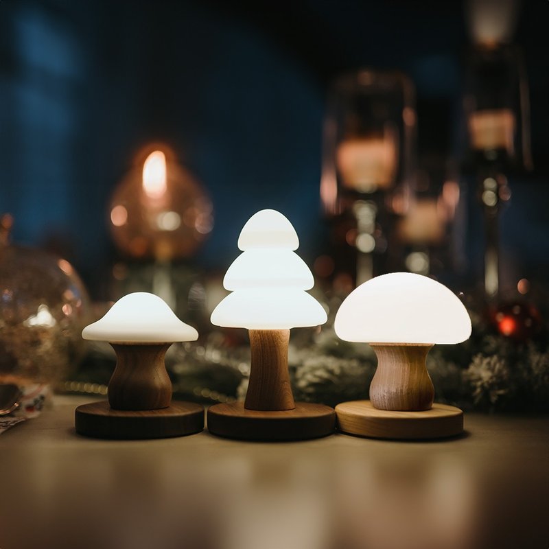 [Holiday Limited] Wooden Night Light Christmas Limited Workshop - Woodworking / Bamboo Craft  - Wood 