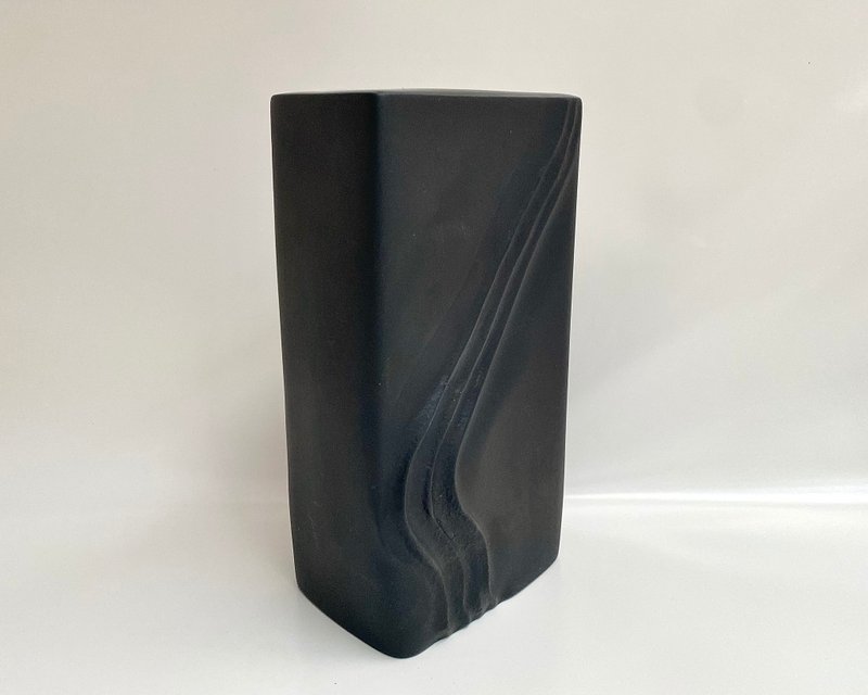 花瓶黑色 Rosenthal Studio Line 瓷質歐普藝術花瓶 - 花瓶/花器 - 陶 黑色
