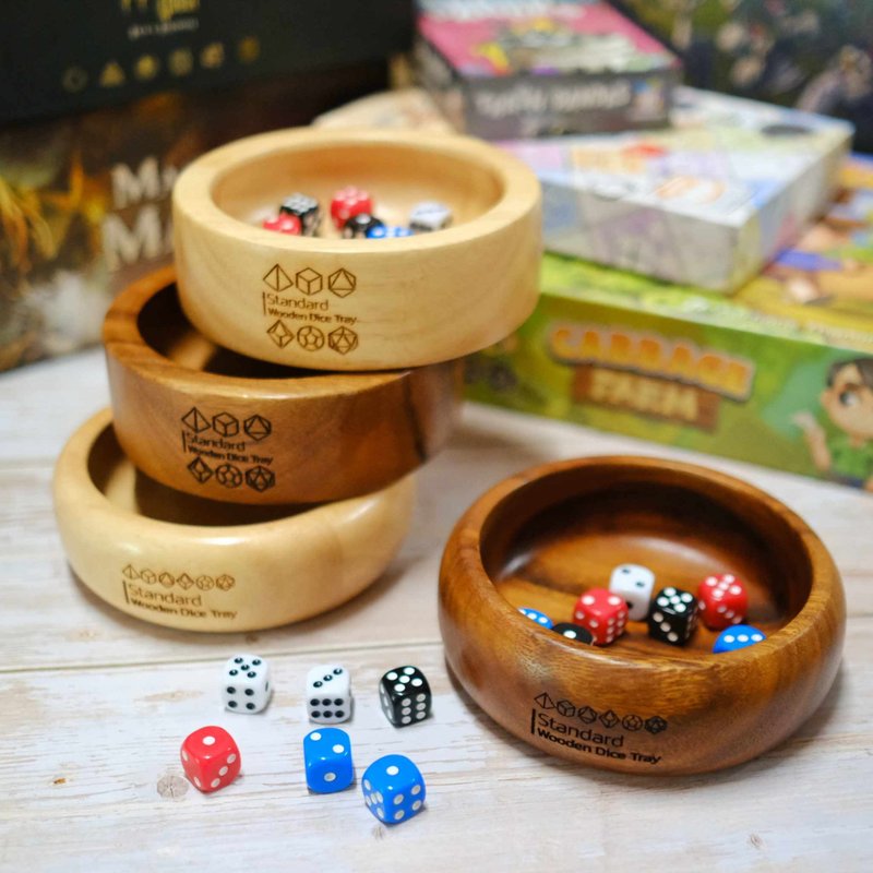 Standard Dice Tray ถาดทอยลูกเต๋า - บอร์ดเกม - ไม้ สีกากี