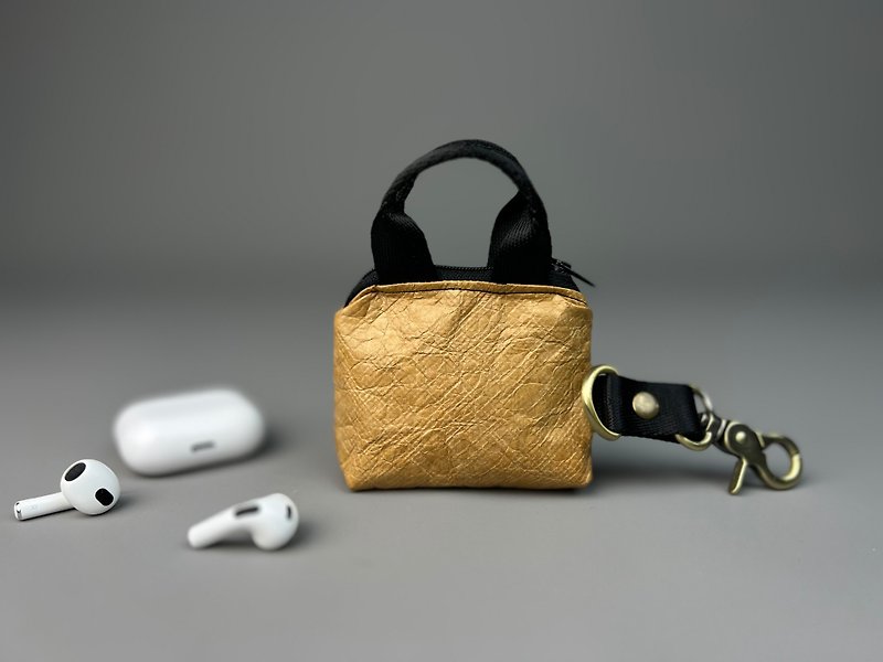 DuPont Paper Tyvek Bag - กระเป๋าใส่เหรียญ - ผ้าฝ้าย/ผ้าลินิน สีกากี