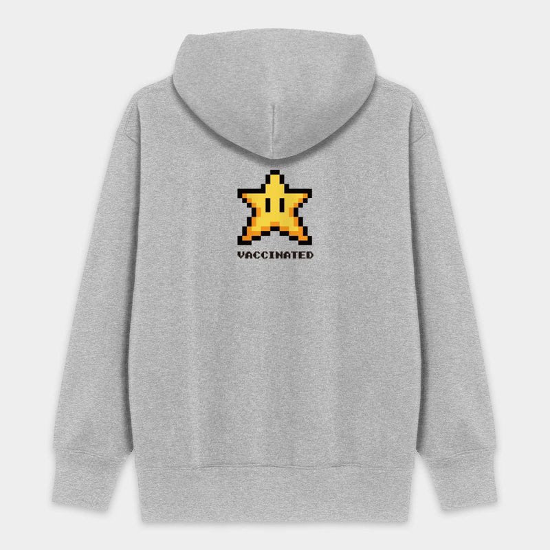 【秋冬新品】可愛無敵星星 star 中性 純棉連帽外套 PS197 - 男夾克/外套 - 棉．麻 灰色