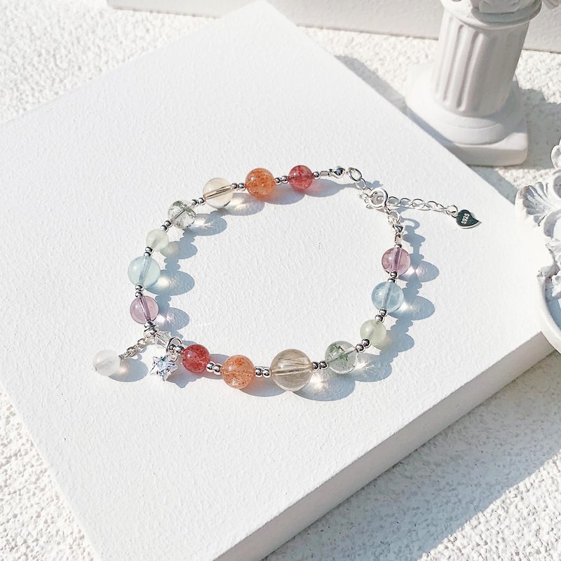 Brightly Sunshine Natural Crystal S925 Sterling Silver Bracelet - Bracelets - Crystal Multicolor