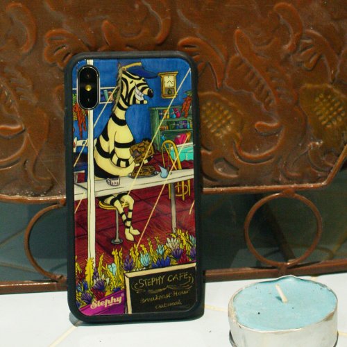StephyDesignHK 【手機殼客製】早餐時間 iphone 15玻璃鏡面手機殼 附贈手機桌布