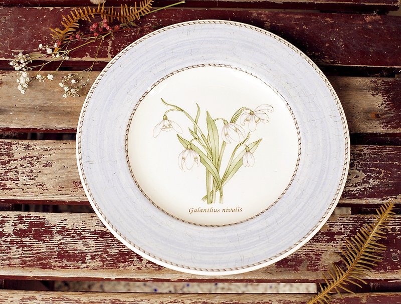 [Good fetish] British VINTAGE/WEDGWOOD/SARAH'S GARDEN ceramic plate - Small Plates & Saucers - Other Materials White