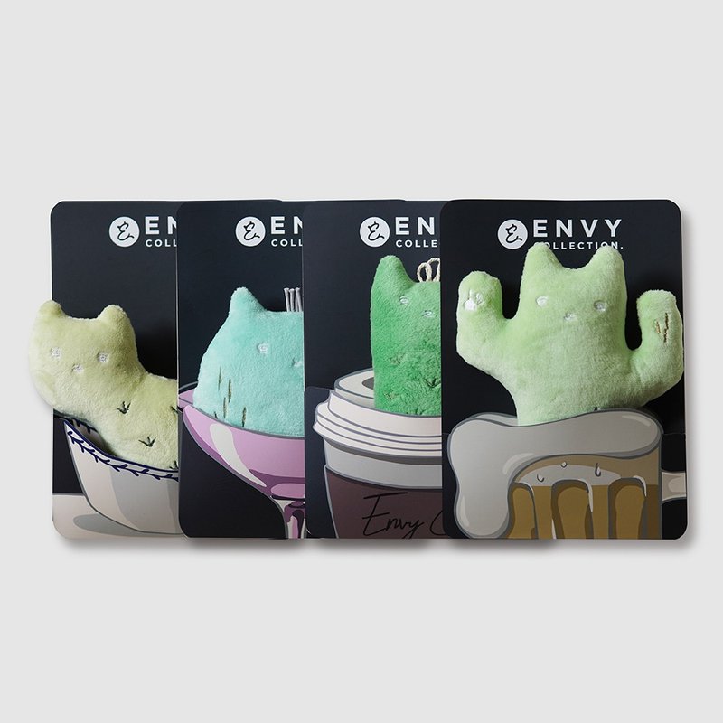 ENVY COLLECTION Cat Grass Toy Cactus Series - ของเล่นสัตว์ - ผ้าฝ้าย/ผ้าลินิน หลากหลายสี