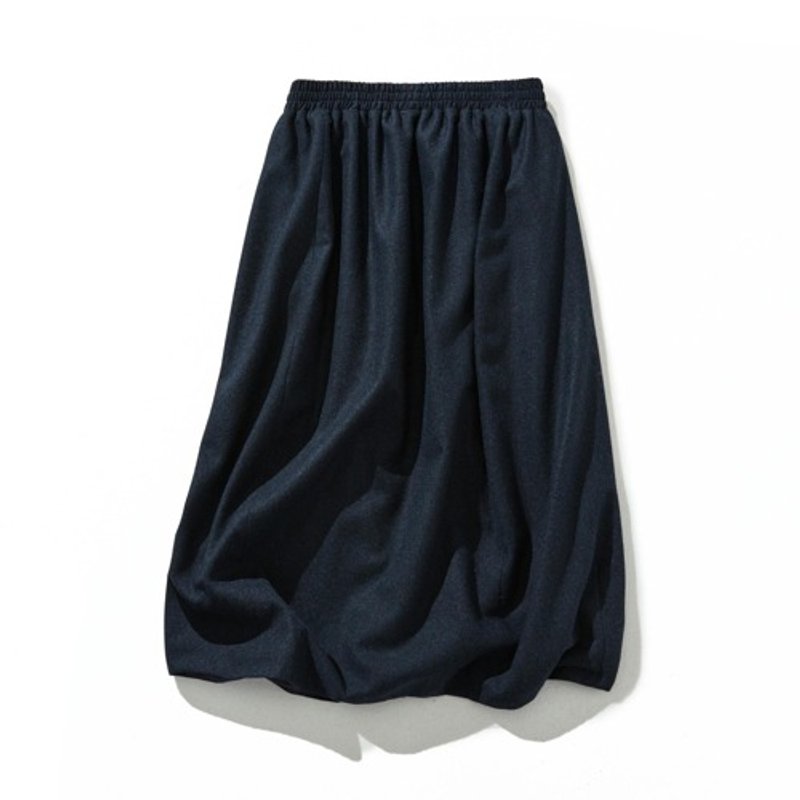 A wool blend long skirt that enhances the modern atmosphere 231107-2 - Skirts - Cotton & Hemp 