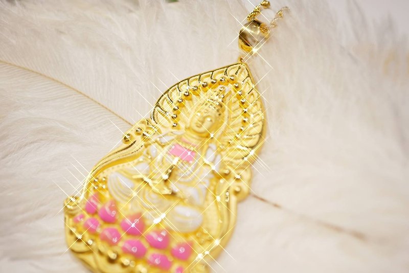 Aquarius Guanyin Bodhisattva-Harem Gold Ornaments - สร้อยคอ - ทอง 24 เค สีเหลือง