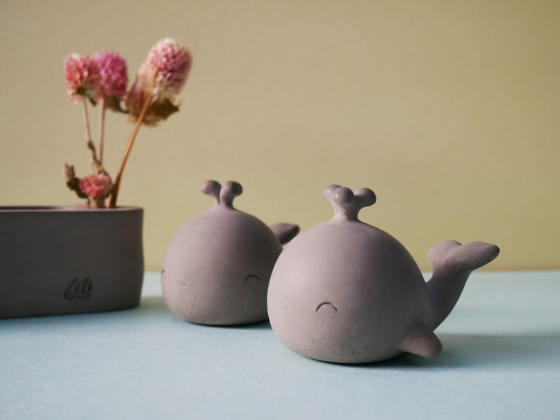 Cement Whale  Magnetic/Concrete Healing Gadgets/Graduation Gifts - อื่นๆ - ปูน สีเทา