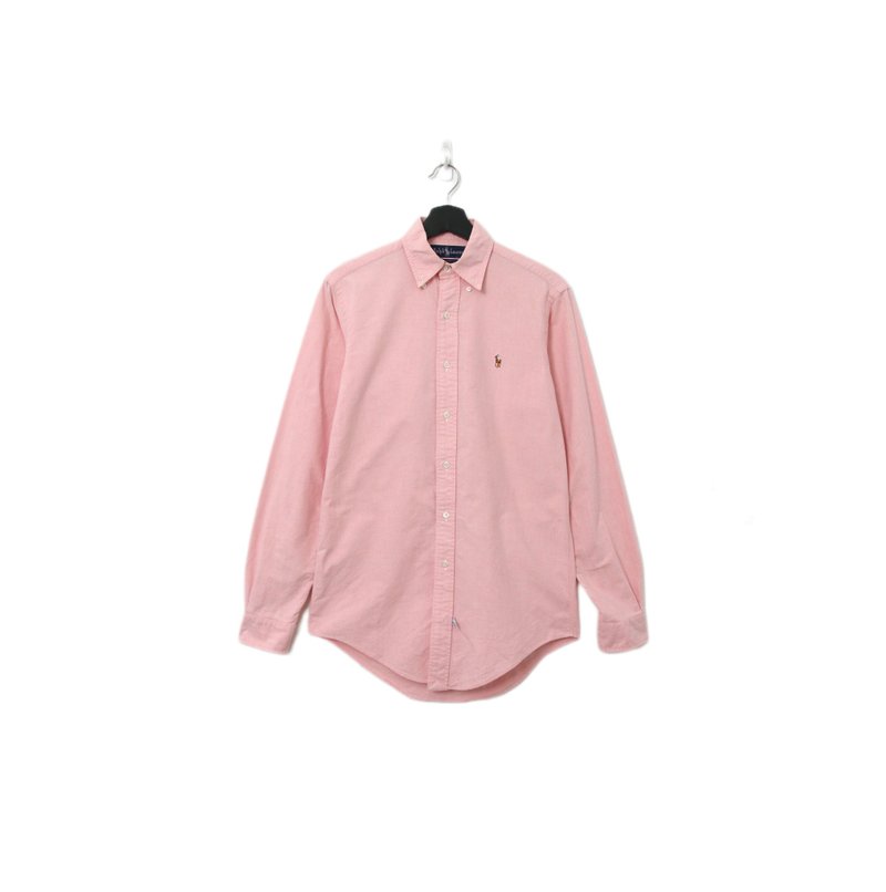 Back to Green-品牌襯衫 polo 粉色 卡其標 LP-01  vintage shirt - 男襯衫/休閒襯衫 - 棉．麻 