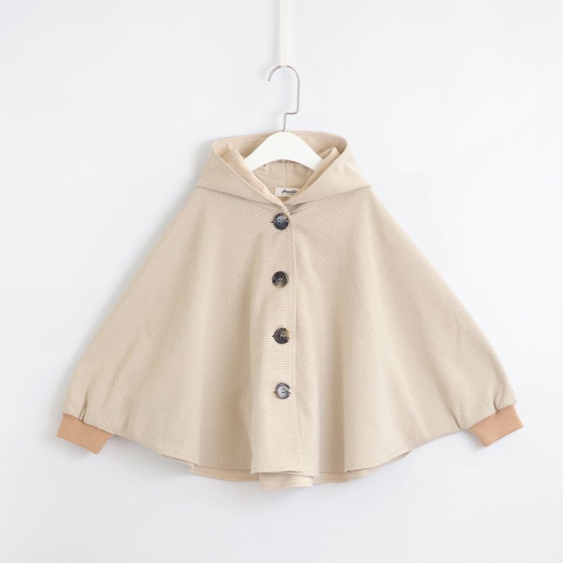 Check Reversible Cape Trench Coat - KID - เสื้อยืด - ผ้าฝ้าย/ผ้าลินิน 