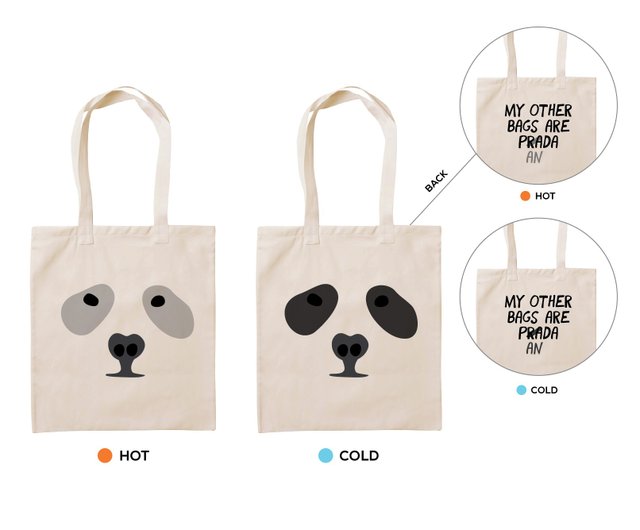 Panda Not Prada Changeable Color Tote Bag Shop Abearable Messenger Bags Sling Bags Pinkoi