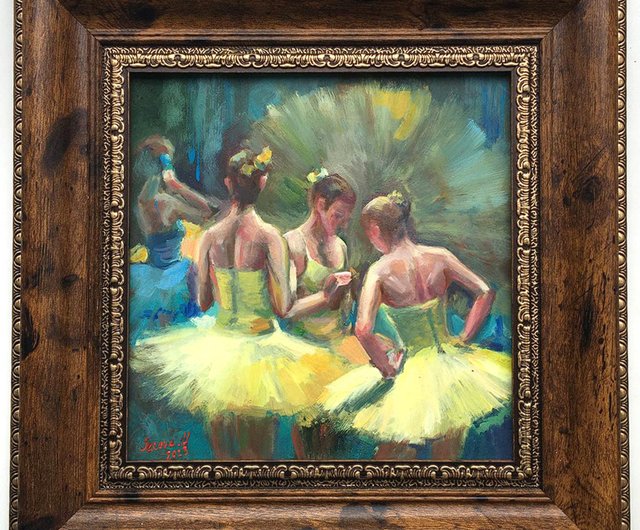 Ballet Dancer Backstage Painting| Oil Painting | Handpainted oil Painting | Oil on Canvas shops | Framed Paintings | Oil Art | Handpainted Oil Art