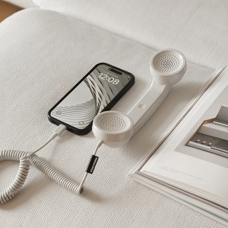 Native Union | POP PHONE 復古話筒 - 燕麥灰 - 科技小物 - 環保材質 白色