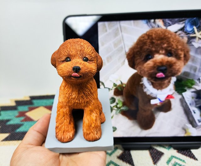 オーダーメイド】うちの子 愛犬 愛猫 肖像画 3D 写真 似顔絵 人形 フィギュア メモリアル ペットロス ペットの - ショップ uDesign 人形・フィギュア  - Pinkoi