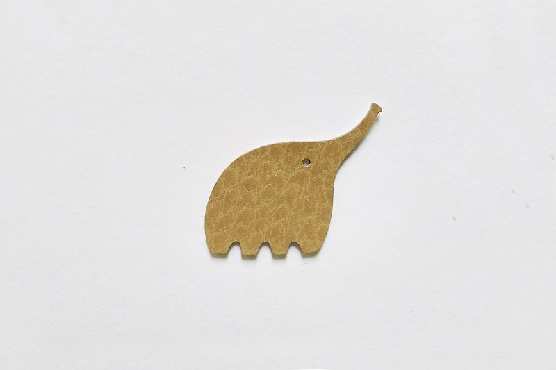 萌小象 PU皮革裝飾貼紙 動物園系列 - 貼紙 - 真皮 咖啡色