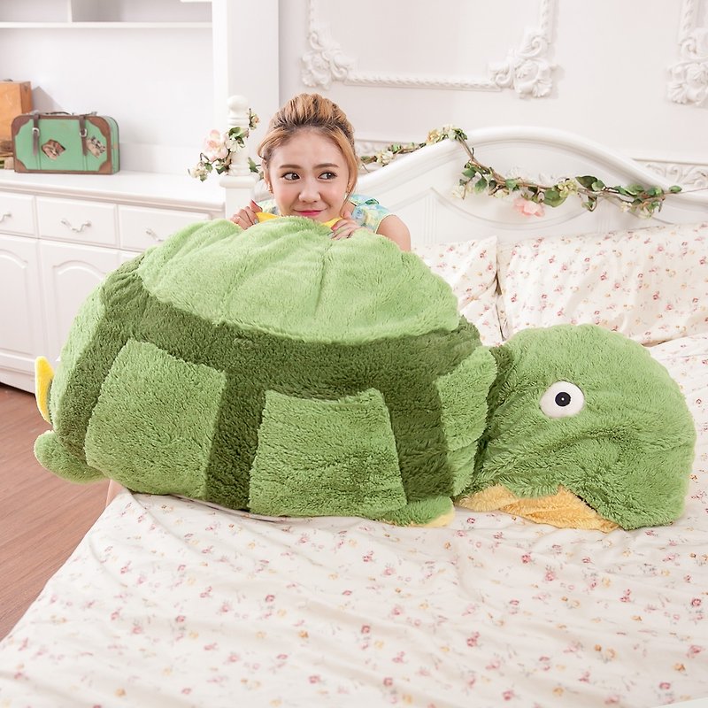 CANDY BEAR ♥ Turtle Style Big Cushion - หมอน - เส้นใยสังเคราะห์ สีเขียว
