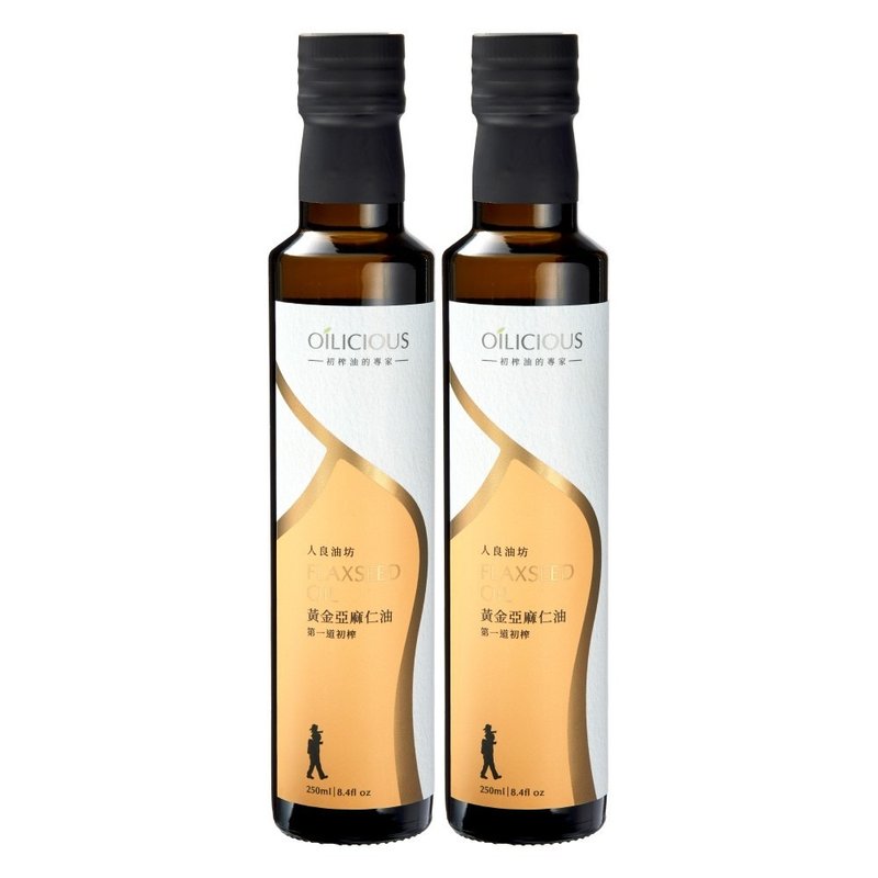 人良油坊 第一道冷壓初榨在地淺培亞麻仁油250mlx2瓶 補充omega3 - 醬料/調味料 - 新鮮食材 橘色