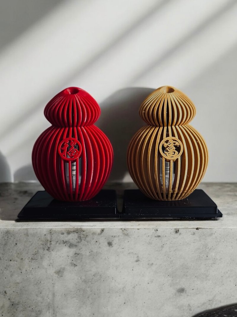 瑞燈福葫 3D列印葫蘆燈籠招財擺飾 - 擺飾/家飾品 - 其他材質 紅色
