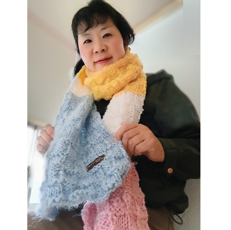 手編み 大判 マフラー メンズ レディース ストール ユニセックス カップル プレゼント - 男夾克/外套 - 其他材質 多色