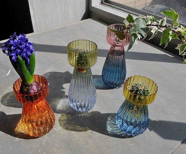 インテリア小物ムラノガラス 花瓶 1対 2本 - 花瓶
