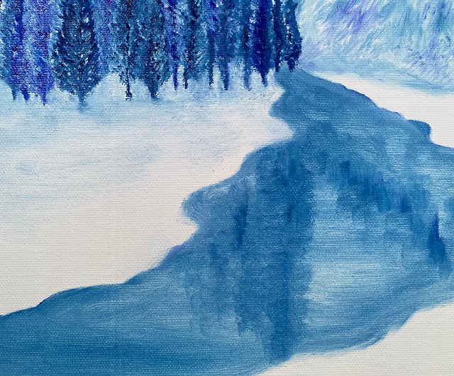 定期買付油絵　油彩　雪山　マウンテン　森　河　川　エベレスト　美画　美絵　クラシック　アンティーク　中国 自然、風景画