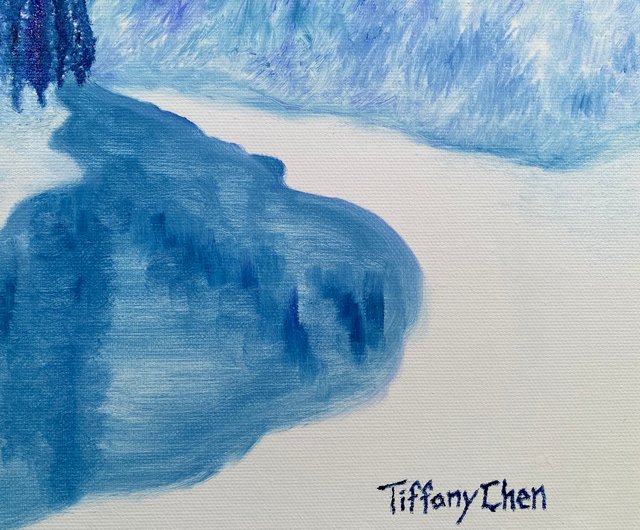 客製化/雪山・森林與河川/油畫彩繪/藝術裝飾- 設計館Tiffany Chen of