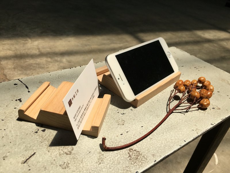 限時限量優惠組-原木多功能手機架-6cm+12cm(2個一組) - 手機/平板支架 - 木頭 咖啡色