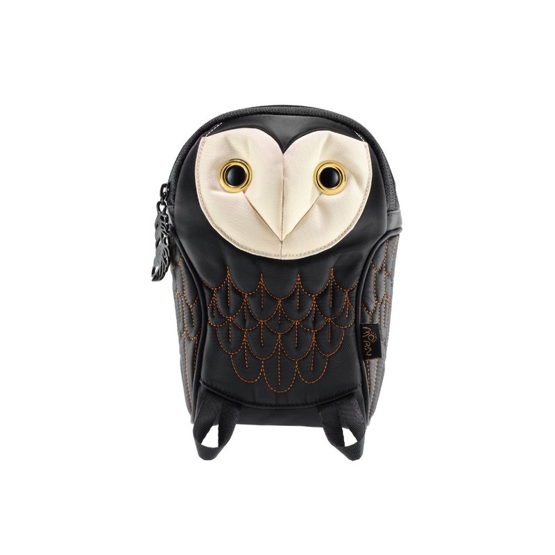 Morn Creations Genuine Barn Owl Carrying Bag-Black (BO-104-BK) - Messenger Bags & Sling Bags - Other Materials Black