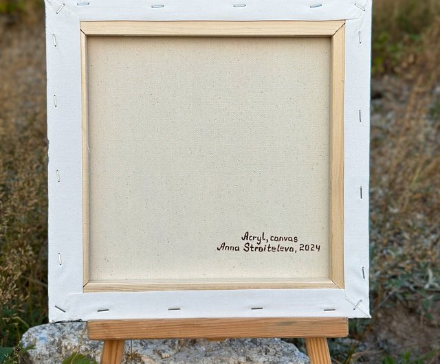 シカの親子 絵画 　アート　インテリア　元大道芸のフランス人より 鹿の親子|a046|【ギャラリー笑夢】☆新築祝い,開店祝い,贈答品