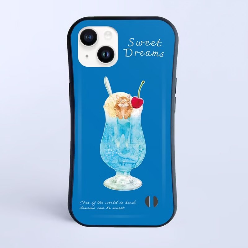 Shockproof Grip iPhone Case/ SWEET DREAMS - 手機殼/手機套 - 塑膠 白色