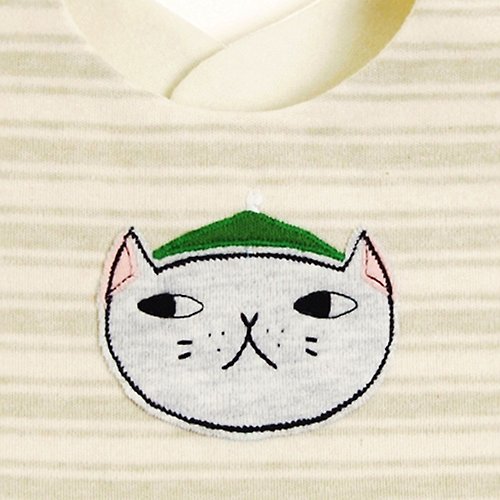 WINCO 手作設計 帽子貓貓 圍兜口水巾