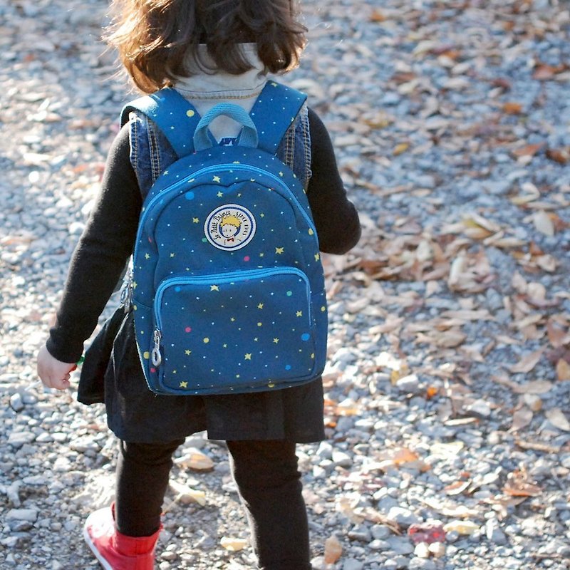 7321Design- Little Prince Childish Backpack - Universe Xinghai, 7321-04733 - กระเป๋าเป้สะพายหลัง - ผ้าฝ้าย/ผ้าลินิน สีน้ำเงิน