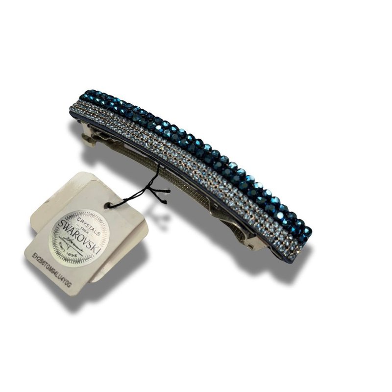 COMPLEX BIZ 彈簧夾系列 藍水晶 - 髮夾/髮圈 - 水晶 多色