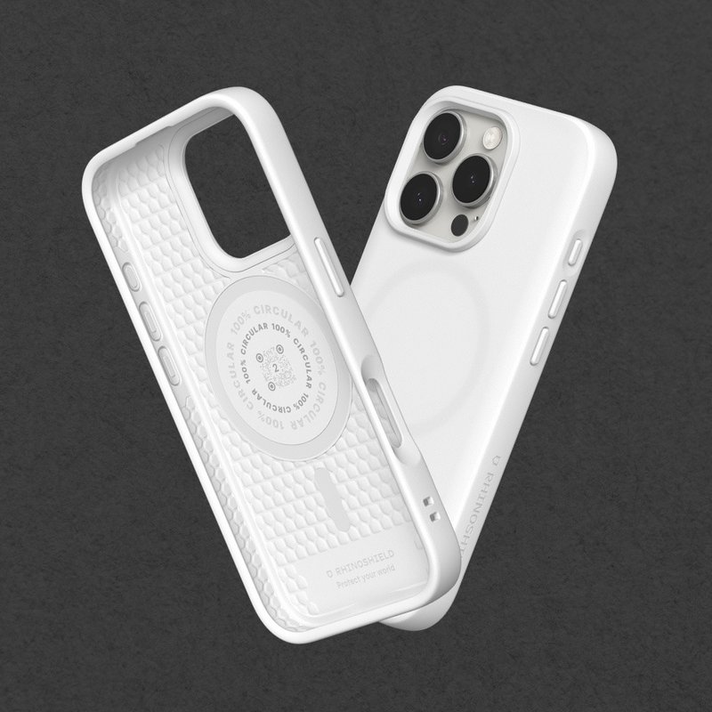 SolidSuit (MagSafe compatible) super magnetic phone case/classic white iPhone 16 series - เคส/ซองมือถือ - พลาสติก ขาว