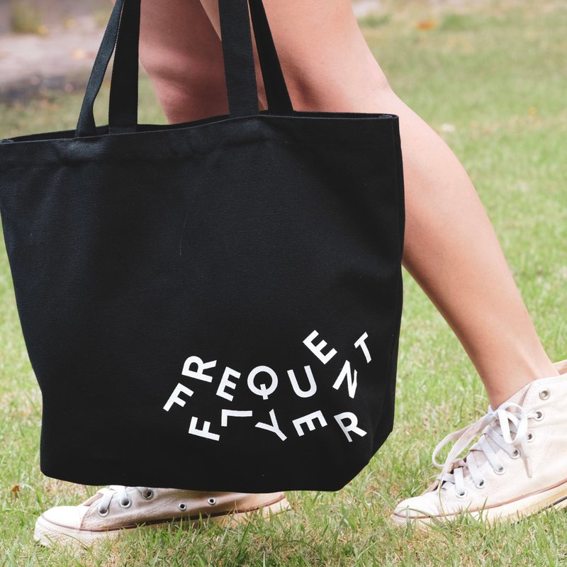 Canvas Tote Bag - FrequentFlyer - Simply Black - 其他 - 其他材質 黑色
